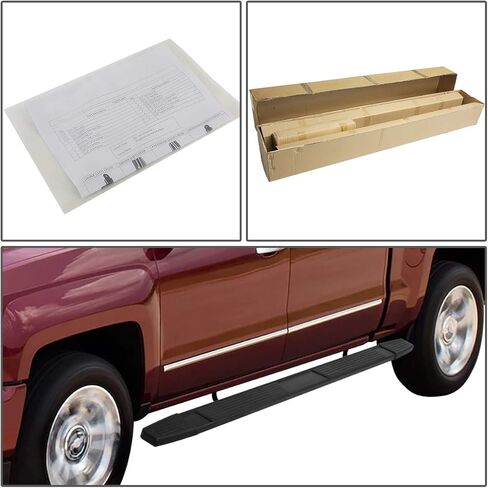 DNA MOTORING STEPB-GBP-002 3 Inches Wide Stainless Steel Side Step Nerf Bar Running Boards Compatible with 07-18 Silverado 1500/2500HD in Kuwait