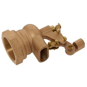 R610 Series Bob Red Brass Float Valve with Compound Operating Lever, 1-1/4" NPT Female Inlet x Free Flow Outlet, 180 gpm at 85 psi Pressure