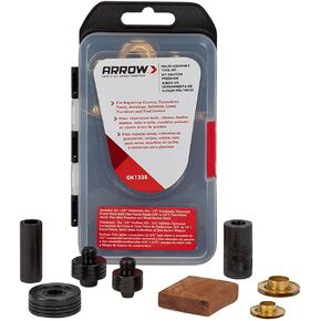 Arrow GK1238 Grommet Tool Kit, Includes 3/8" and 1/2" Grommets for Canvas, Sailcloth, Pool Covers, and More