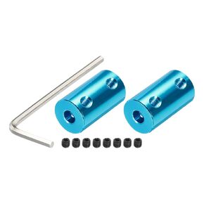 uxcell 5mm to 5mm Shaft Coupler Rigid Coupling Connector L25mm x D14mm Aluminum Alloy for 3D Printers DIY Encoder with 16 Screws & Spanner - 4 Pcs