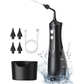 Ear Wax Removal Kit - Electric Ear Cleaner with DIY Water Pressure - Ear Cleaning Kit - Ear Irrigation Flushing System - Earwax Removal Tool for Ear Wax Remove (Black)