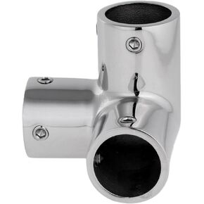Marine 3-Way Cross Tube Pipe Connector, Heavy Dudy Stainless Steel 316 Boat Hand Rail Fitting Yacht Hand Pipe 90 Degree Elbow