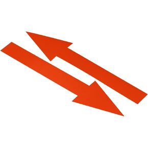 PATIKIL 8"x2" Arrow Sticker, 30 Pack PVC Removable Self Adhesive Waterproof Large Arrow Sign Floor Decal Wall Marking for Road Instructions, Yellow