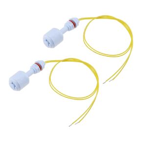 2pcs Liquid Level Sensor PP Float Switch Float Sensor Switch with Wire Plastic Small Float Switch for Water Dispensers Water Heaters Humidifiers