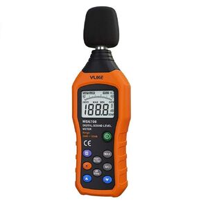 Noise Sound Level Meter, Digital Decibel Meter with LCD, Audio Measurement 30 dB to 130 dB, DB Meter with A and C Frequency Weighting for Sound Level Testing