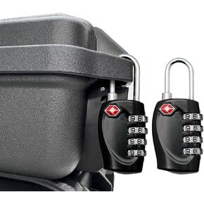 2 Pack TSA Approved Gun Case Locks for Pistol Cases, 4 Digits Travel Locks Small Combo Padlocks Firearm Traveling Plastic Hard Carrying Cases Combination TSA Locks for Handgun & Revolver Hard Cases