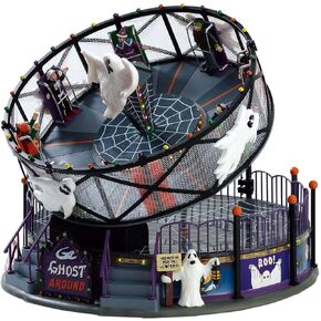 Lemax 2017 Halloween Ghost Around Porcelain Spinning Rising Spooky Carnival Ride