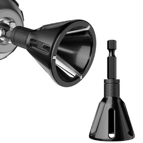 Fixm Tungsten Carbide Deburring Chamfer Tool Drill Bit 3/16"-1"(5mm-25mm). Black, Remove Burr, Bolts and Fasteners, Quick Release Hexagon Shank
