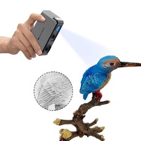 Seal 3D Scanner for 3D Printer with 0.01mm Accuracy, 24-bit Color Camera, 10FPS Scanning Speed, Anti-Shake Scan 3D Model Scanner for Android/iOS/Win10/MacOS (Standard)