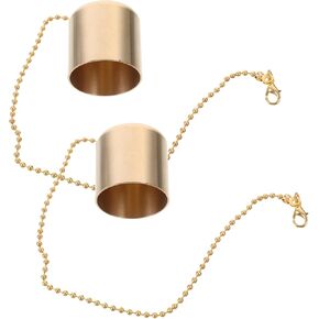 Zerodeko 2pcs Brass Lampshade Oil Lamp Snuffer Putting Out Extinguish Cap Tiki Torch Replacement Snuffer Flame Snuffer Wick Snuffer Safely Torch Head Snuffer Lamp Shade Set Candle