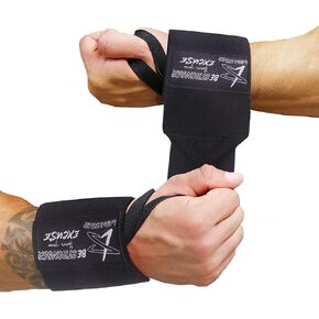 Wrist Wraps Weightlifting with Heavy Duty Thumb Loop, Powerlifting, Cross Training, Bodybuilding .22" Professional Grade for Gym Workout, Men and Women Weight Lifting and Strength Training