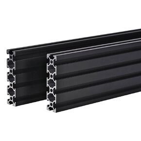 2PCS 20 Series T Slot 2080 Aluminum Extrusion Profile 39.4'',European Standard Anodized Linear Rail for 3D Printer Parts and CNC DIY 1000mm Silver(39.4inch)
