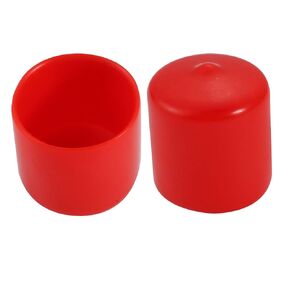 uxcell® 20Pcs 28mm Inner Dia PVC Flexible Vinyl End Cap Screw Thread Protector Cover Red