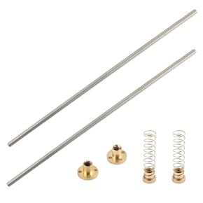 2pcs Tr8x2 Lead Screw with T8 Brass Nuts & Anti Backlash Nuts, 3D Printer Accessories, for 3D Printer Machine Z Axis