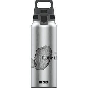SIGG - Aluminum Water Bottle - WMB Pathfinder Match Point - Climate Neutral Certified - Suitable For Carbonated Beverages - Leakproof & Lightweight - BPA Free - Black with Design 25 Oz