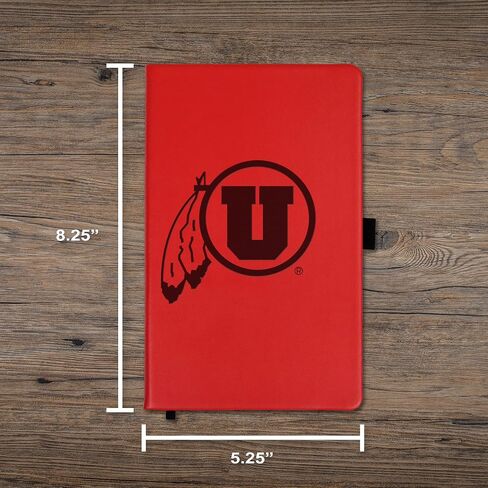 Rico Industries NCAA Utah Utes مفكرة ملونة محفورة بالليزر، 5.25 × 8.25 بوصة in Saudi Arabia