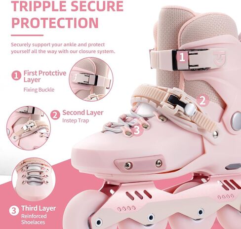 SWAY Adjustable Inline Skates for Kids, Teens and adults, All Wheels Light Up High Performance Roller Skates for Boys and Girls Ideal for Roller Skate in Saudi Arabia