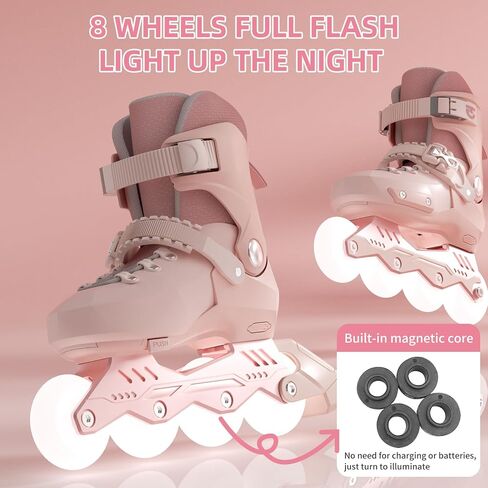 SWAY Adjustable Inline Skates for Kids, Teens and adults, All Wheels Light Up High Performance Roller Skates for Boys and Girls Ideal for Roller Skate in Saudi Arabia