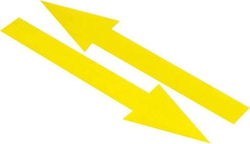 PATIKIL 8"x2" Arrow Sticker, 30 Pack PVC Removable Self Adhesive Waterproof Large Arrow Sign Floor Decal Wall Marking for Road Instructions, Yellow in Saudi Arabia