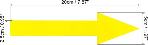 PATIKIL 8"x2" Arrow Sticker, 30 Pack PVC Removable Self Adhesive Waterproof Large Arrow Sign Floor Decal Wall Marking for Road Instructions, Yellow in Saudi Arabia