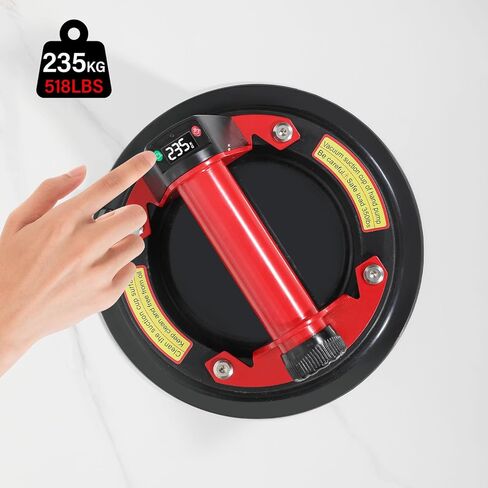 رافع كأس شفط زجاجي كهربائي مع شاشة رقمية، كوب شفط بلاط بمقبض معدني 8 بوصات مع وظيفة ضخ هواء أوتوماتيكية، مقبض كوب شفط للزجاج/الجرانيت/البلاط/اللوحة المعدنية/الزجاج الأمامي، عبوتان in Kuwait