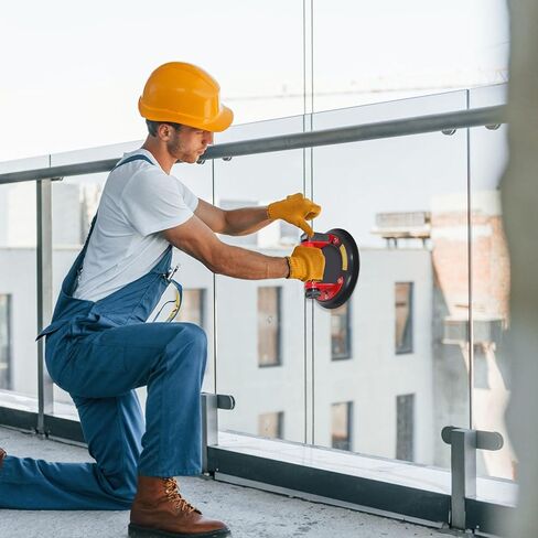 رافع كأس شفط زجاجي كهربائي مع شاشة رقمية، كوب شفط بلاط بمقبض معدني 8 بوصات مع وظيفة ضخ هواء أوتوماتيكية، مقبض كوب شفط للزجاج/الجرانيت/البلاط/اللوحة المعدنية/الزجاج الأمامي، عبوتان in Kuwait