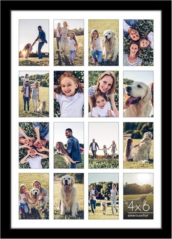 Americanflat 11x14 Collage Picture Frame with Shatter-Resistant Glass - Fits Five 4x6 Photos or One 11x14 Picture - Gallery Frame Set - Signature Collection - Photo Frame for Wall Display - Driftwood in Saudi Arabia