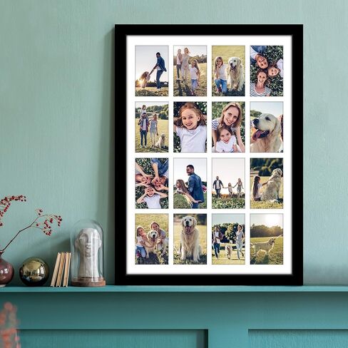Americanflat 11x14 Collage Picture Frame with Shatter-Resistant Glass - Fits Five 4x6 Photos or One 11x14 Picture - Gallery Frame Set - Signature Collection - Photo Frame for Wall Display - Driftwood in Saudi Arabia