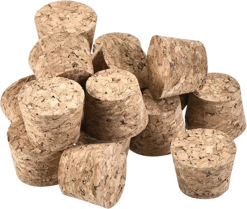 YOKIVE 25 Pcs Tapered Cork Plugs, Wooden Wine Bottle Stoppers, Replacement for Jars Test Tubes (26x21x20mm) in Saudi Arabia