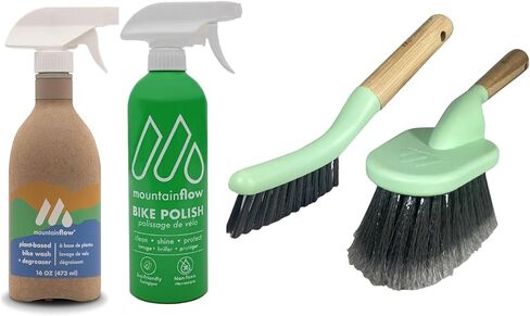 mountainFLOW Bike Cleaning Kit- Bike Wash, Polish and Cleaning brushes | Biodegradable & Non-Toxic | A complete cleaning package for your Bike in Saudi Arabia