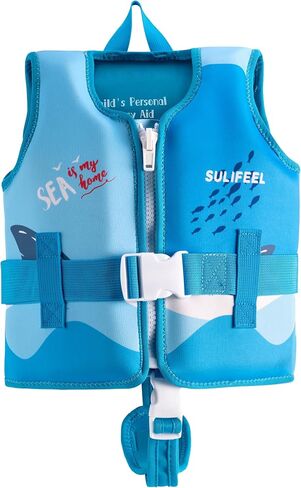SULIFEEL Kids Swim Vest Toddler Floaties for 20-45 lbs Boys Girls, Toddler Swimming Jacket with Adjustable Safety Strap, Easy On and Off Swimming Aid for Age 2-6 Years Learn to Swim in Saudi Arabia