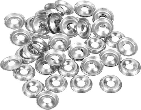 uxcell #4 304 Stainless Steel Cup Washer Countersunk for Screw Bolt 100pcs in Saudi Arabia