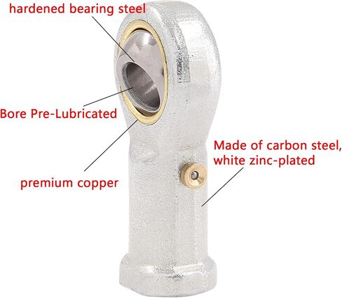 Rod End Bearings 3/16 Inch, Bore Pre-Lubricated Bearings #10-32 Female Thread Right Hand, 2-Pack, PHSB63 in Saudi Arabia