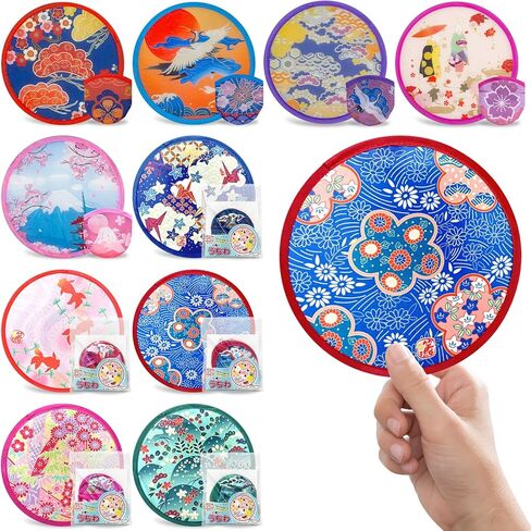 10 عبوات من مروحة اليد القابلة للطي، مروحة قابلة للطي، مروحة قابلة للطي على الطراز الياباني، مراوح يدوية للنساء قابلة للطي، مناسبة كديكور لحفلات الصيف والحفلات على الطراز الياباني in Kuwait