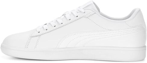 PUMA Men's Smash 3.0 Leather Sneaker, White White Gold, 7.5 in Saudi Arabia
