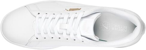 PUMA Men's Smash 3.0 Leather Sneaker, White White Gold, 7.5 in Saudi Arabia