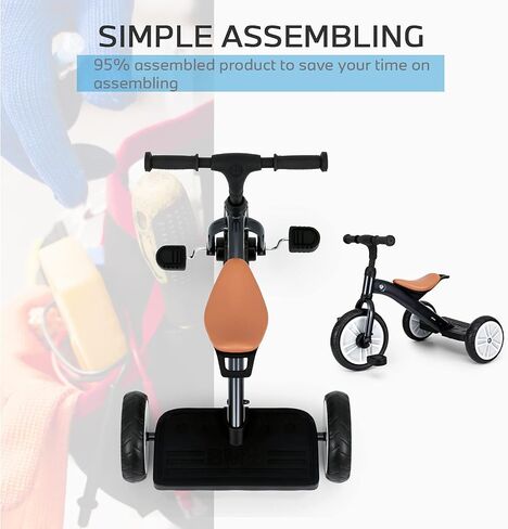 BMW Toddler Tricycle for Boys & Girls Aged 2-5, Valuable Gift for 2 3 4 5 Years Old, Callisto Grey in Saudi Arabia