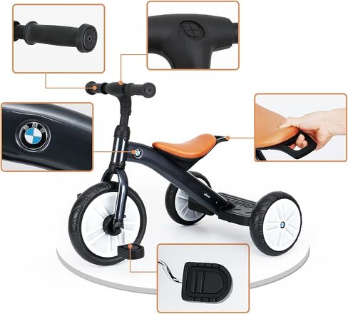 BMW Toddler Tricycle for Boys & Girls Aged 2-5, Valuable Gift for 2 3 4 5 Years Old, Callisto Grey in Saudi Arabia
