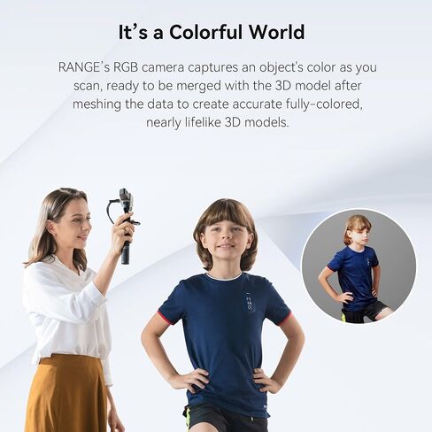 Revopoint Range Handheld 3D Scanner for 3D Printing with Turntable, 3D Model Scanner with Full Color 3D Scanning up to 18fps Scanning Speed, for Body and Face Scan and Car Autoparts - Premium Edition in Saudi Arabia