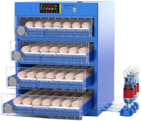 128 Eggs Automatic Egg Incubator, LED High-Efficiency Automatic Egg Turning & Temperature Control, Automatic Ventilation Egg Incubators for Hatching Chicken Duck Goose Birds (128 Egg) in Saudi Arabia