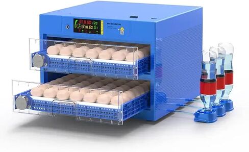 128 Eggs Automatic Egg Incubator, LED High-Efficiency Automatic Egg Turning & Temperature Control, Automatic Ventilation Egg Incubators for Hatching Chicken Duck Goose Birds (128 Egg) in Saudi Arabia