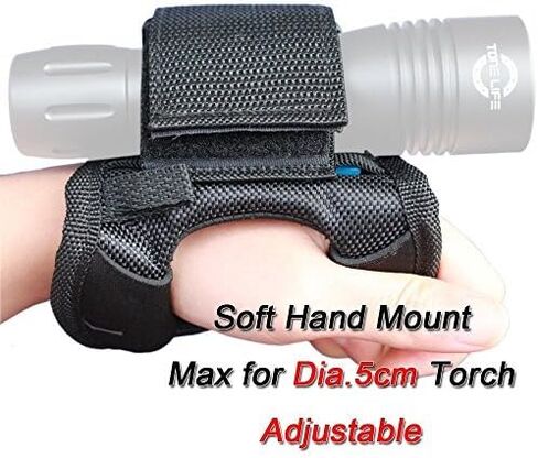 Wolfbeam Easy to Operate Diving Flashlight Fixing Gloves Adjustable Size No Damage to Hand Material. in Saudi Arabia