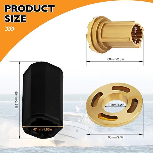 HQPASFY Flo-Torq II Hub Kit 835257Q1 Compatible with Mercury Outboard Boat 60-300 HP， Mariner Mercruiser Alpha Bravo One Drives Replace# 835257K1 835257A1 in Saudi Arabia
