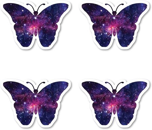 Butterfly Sticker Galaxy Stickers - 3 Pack - Set of 2.5, 3 and 4 Inch Vinyl Laptop Stickers - for Laptop, Phone, Water Bottle, Car & More Decal (3 Pack) S1243-3Pack in Saudi Arabia