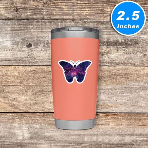 Butterfly Sticker Galaxy Stickers - 3 Pack - Set of 2.5, 3 and 4 Inch Vinyl Laptop Stickers - for Laptop, Phone, Water Bottle, Car & More Decal (3 Pack) S1243-3Pack in Saudi Arabia