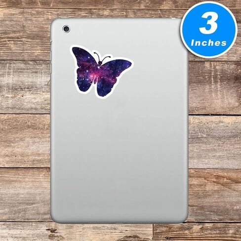 Butterfly Sticker Galaxy Stickers - 3 Pack - Set of 2.5, 3 and 4 Inch Vinyl Laptop Stickers - for Laptop, Phone, Water Bottle, Car & More Decal (3 Pack) S1243-3Pack in Saudi Arabia