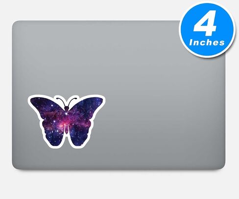 Butterfly Sticker Galaxy Stickers - 3 Pack - Set of 2.5, 3 and 4 Inch Vinyl Laptop Stickers - for Laptop, Phone, Water Bottle, Car & More Decal (3 Pack) S1243-3Pack in Saudi Arabia