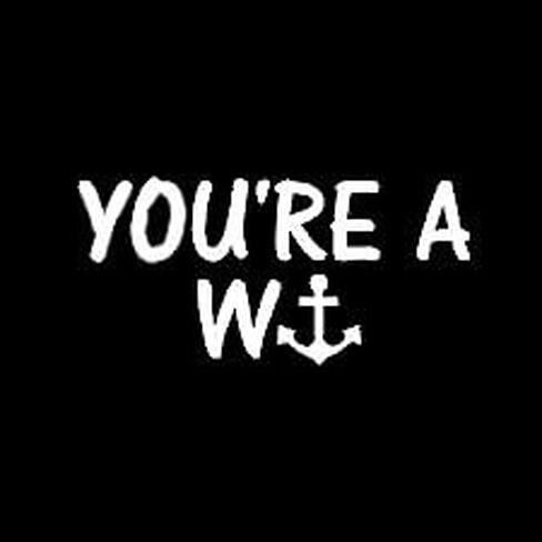 ملصق فينيل مضحك مطبوع عليه You're A Wanker|كمبيوتر محمول لجدران السيارات والشاحنات والشاحنات| أبيض | 5.5 × 3 بوصة | LLI365 in Kuwait