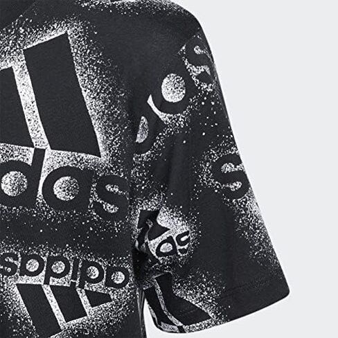 adidas Crossover Allover Print Tee Kids', Black, Size L in Saudi Arabia