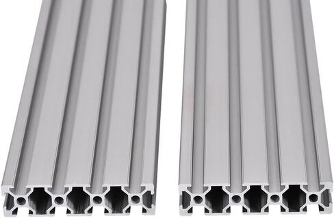 2PCS 20 Series T Slot 2080 Aluminum Extrusion Profile 39.4'',European Standard Anodized Linear Rail for 3D Printer Parts and CNC DIY 1000mm Silver(39.4inch) in Saudi Arabia